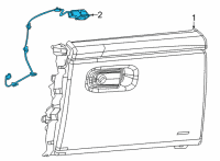 OEM Jeep Grand Cherokee L Lamp-Glove Box Diagram - 68423992AA