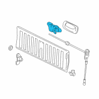 OEM GMC Sierra 1500 HD Classic Handle Asm-Pick Up Box End Gate Latch *Silver H Diagram - 15196652