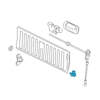 OEM 2006 GMC Sierra 3500 Hinge Asm-Pick Up Box End Gate (End Gate Side) Diagram - 15074253