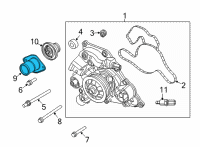 OEM 2021 Jeep Wrangler THERMOSTAT Diagram - 53011511AD