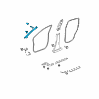 OEM 2007 Honda CR-V Garnish Assy., R. FR. Pillar *NH302L* (PALE QUARTZ) Diagram - 84101-SWA-A01ZA