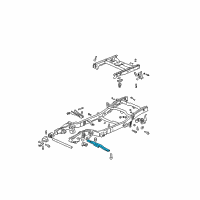 OEM 2006 Chevrolet Silverado 1500 HD Crossmember, Trans Support Diagram - 15040432