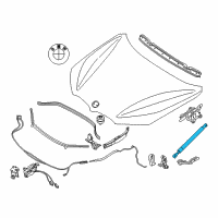 OEM 2018 BMW X1 Gas-Filled Strut, Engine-Compartment Lid Diagram - 51-23-7-329-410