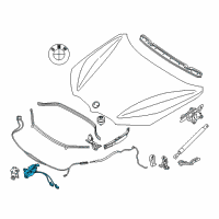 OEM 2018 BMW X1 Hood Lock, Left Diagram - 51-23-7-431-369