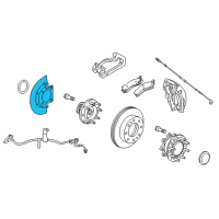 OEM 2016 Chevrolet Silverado 3500 HD Shield-Front Brake Diagram - 22752758