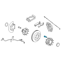OEM 2011 GMC Sierra 2500 HD Wheel Bolt Diagram - 11610692