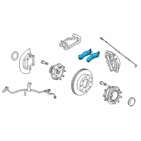 OEM 2018 GMC Sierra 3500 HD Front Pads Diagram - 84256349