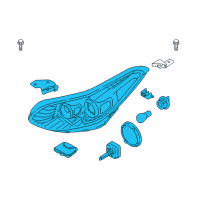 OEM Kia Sportage Passenger Side Headlight Assembly Diagram - 92102D9260
