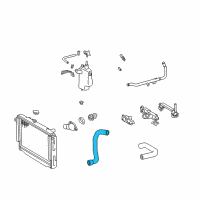 OEM 2002 Toyota Tundra Lower Hose Diagram - 16572-0F011