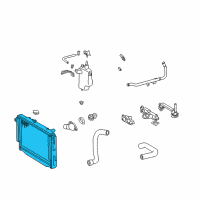 OEM 2001 Toyota Tundra Radiator Assembly Diagram - 16410-AZ012