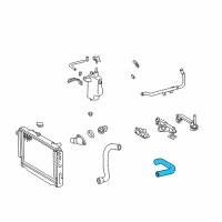 OEM 2001 Toyota Sequoia Upper Hose Diagram - 16571-0F031