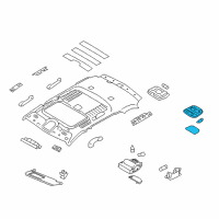 OEM 2010 Hyundai Santa Fe Room Lamp Assembly Diagram - 92850-0W500-TX