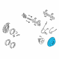 OEM 2008 Hyundai Accent Disc-Rear Brake Diagram - 58411-1C800