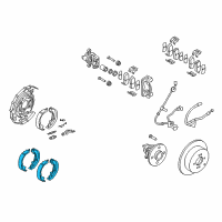 OEM Hyundai Accent Shoe Kit-Parking Brake Diagram - 58350-1GA00