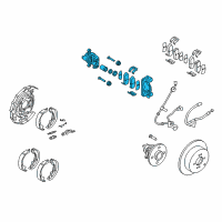 OEM Kia Rio5 Rear Disc Brake Assembly, Left Diagram - 583001G300