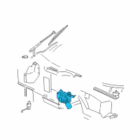 OEM 2004 Chevrolet Corvette Motor Asm, Windshield Wiper Diagram - 12494759