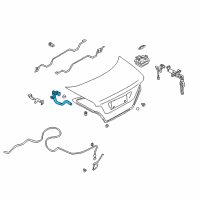 OEM 2002 Chrysler Sebring Hinge-Deck Lid Diagram - MR344397