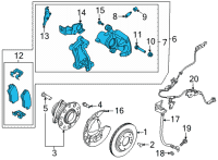 OEM 2022 Kia Sorento Brake Assy-Rr Wheel Diagram - 58210P2000