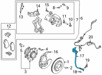 OEM 2022 Hyundai Santa Cruz HOSE-REAR WHEEL RH Diagram - 58738-P2000