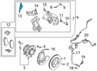 OEM 2022 Kia Sorento Disc Brake Hardware Kit Diagram - 58227P2000