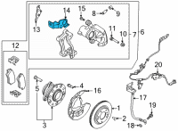 OEM 2022 Kia Sorento Disc Brake Hardware Kit Diagram - 58226P2000