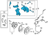 OEM 2021 Kia Sorento Caliper Kit-Rr Brake Diagram - 58310P2A00