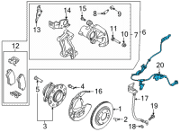 OEM 2022 Kia Sorento Cable Assembly-ABSEXT, L Diagram - 58950P2200