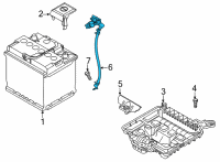 OEM Kia Niro EV Battery Sensor Assembly Diagram - 37180Q4000