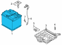 OEM 2020 Kia Niro EV Batteries Diagram - 37110M6510