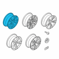 OEM 2021 BMW M340i Light Alloy Rim Ferricgrey Diagram - 36-11-6-883-523