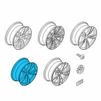 OEM 2020 BMW M340i Disc Wheel Light Alloy Jet B Diagram - 36-11-8-090-094
