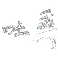 OEM 1998 Toyota RAV4 Engine Bracket Diagram - 57265-42011