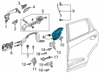 OEM 2022 Acura MDX LATCH ASSY., L. RR Diagram - 72650-TVA-A02