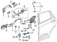 OEM 2022 Acura TLX Checker, Rear Door Diagram - 72840-TGV-A01