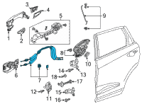 OEM Acura TLX Cable Assembly, Right Rear Diagram - 72634-TGV-A01