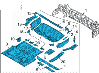 OEM 2022 Kia Carnival PANEL ASSY-REAR FLOO Diagram - 65510R0000