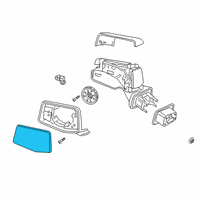 OEM 2019 Chevrolet Silverado 1500 LD Mirror Glass Diagram - 84309702