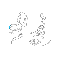 OEM 2005 Mercury Mariner Seat Cushion Pad Diagram - 5T2Z-78632A23-AB