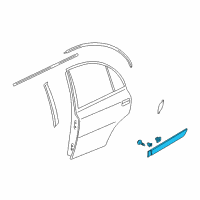 OEM 2011 Kia Rio MOULDING Assembly-Rear Door Diagram - 877311G600