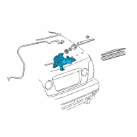 OEM Lexus IS300 Motor Assy, Rear Wiper Diagram - 85130-53010