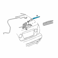 OEM 2004 Lexus IS300 Rear Wiper Arm Diagram - 85241-53010