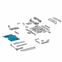 OEM Toyota Tacoma Front Floor Pan Diagram - 58111-04432