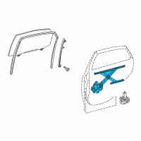 OEM Lexus RX450h Regulator Sub-Assembly Diagram - 69801-0E070