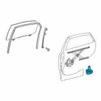 OEM Lexus RX350 Motor Assy, Power Window Regulator Diagram - 85710-0E031
