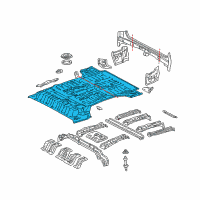 OEM 2004 Lexus LX470 Panel, Rear Floor Diagram - 58311-60460