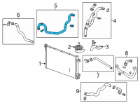 OEM 2022 Cadillac CT4 Coolant Hose Diagram - 84764262