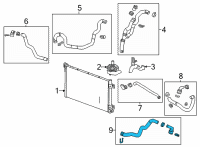 OEM 2022 Cadillac CT4 Coolant Hose Diagram - 84237833