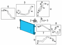 OEM Cadillac CT5 Radiator Diagram - 84743114