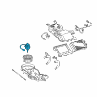 OEM 2001 Toyota 4Runner Motor Sub-Assy, Rear Heater Blower Diagram - 87104-35010