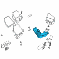 OEM 2017 BMW 740e xDrive Filtered Air Pipe Diagram - 13-71-8-663-614